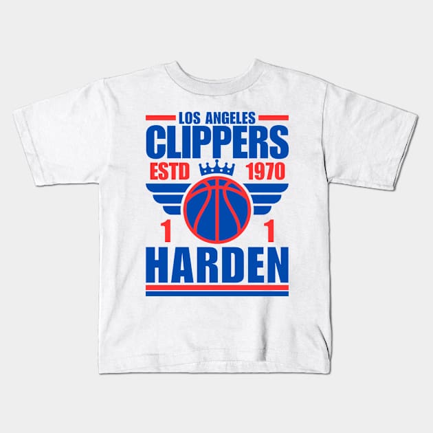 Los Angeles Clippers Harden 1 Basketball Retro Kids T-Shirt by ArsenBills